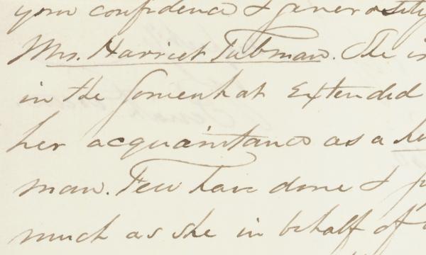Detail from the Rochester Ladies' Anti-Slavery Society papers