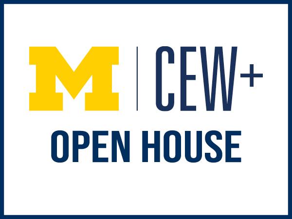 CEW+ logo with the words Open House under it