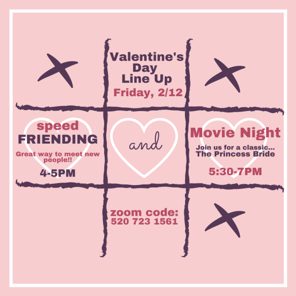 Flyer sharing information about the valentines day program.