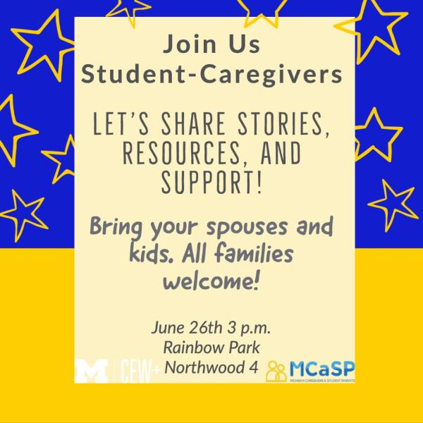 Student Caregiver Gathering flyer