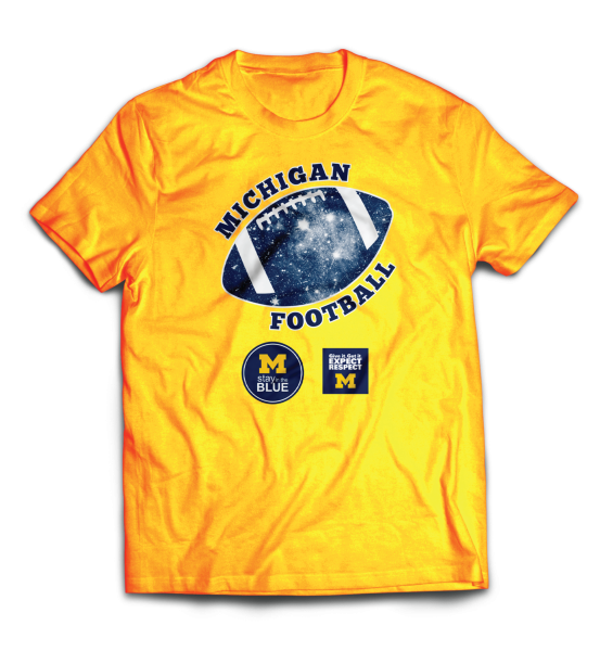 Maize Glow in the Dark Night Game T-shirt with logos