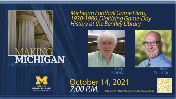 Event poster with title and speakers