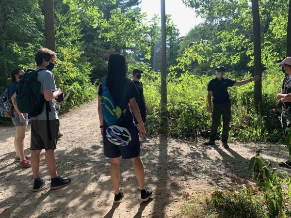 Group of students hiking