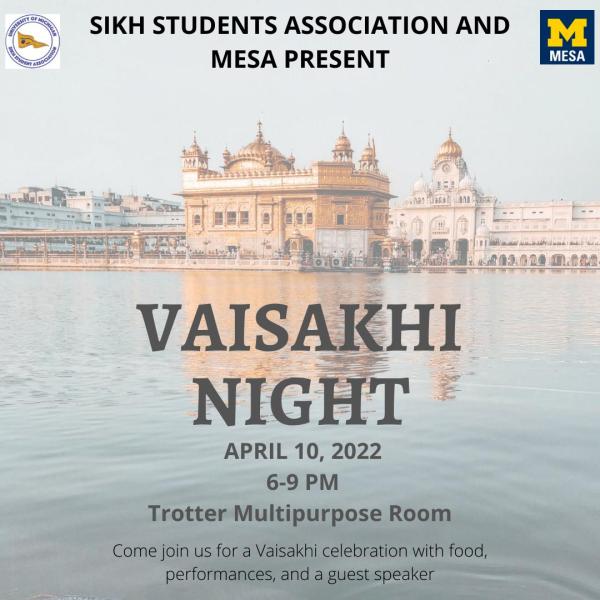 Vaisakhi Night Event Flyer