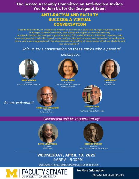 Anti-Racism and Faculty Success: A Virtual Conversation