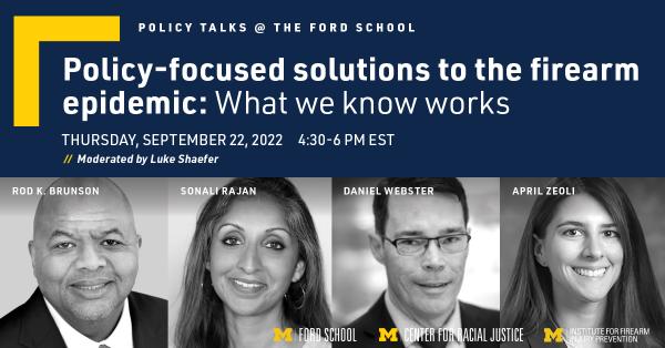 Rod Brunson, Sonali Rajan, Daniel Webster, April Zeoli