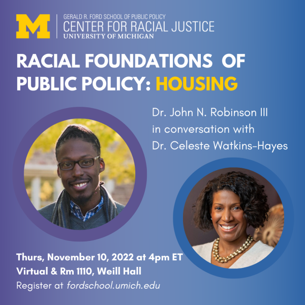 Dr. John N. Robinson III and Dr. Celeste Watkins-Hayes