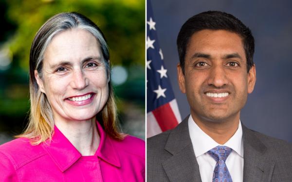 Fiona Hill and U.S. Rep. Ro Khanna