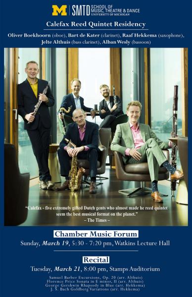 Chamber Music Forum with Calefax Reed Quintet