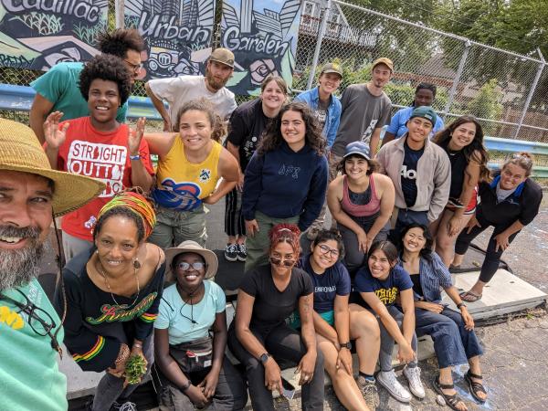 Urban Ag Interns at Cadillac Urban Garden Lunch and Learn