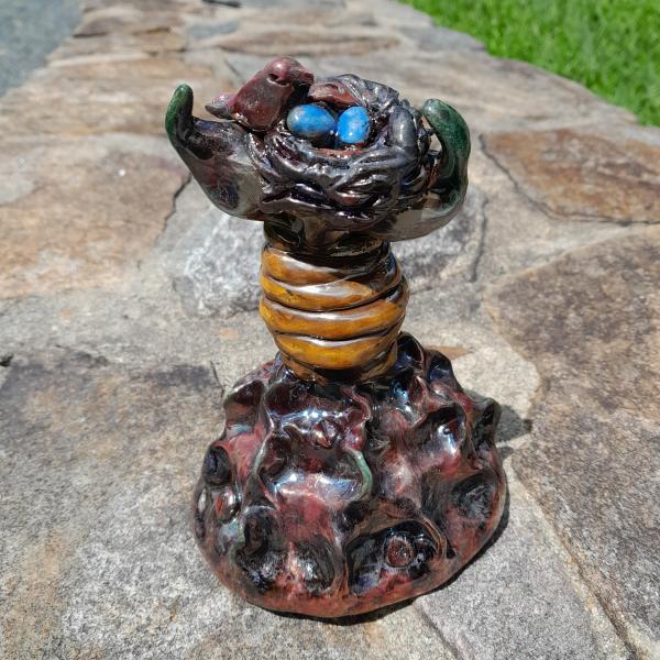 Ceramic Sculpture of Bird Nest from Curiouser Clay