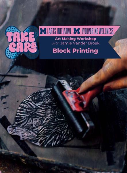 title of event and an image of block printing