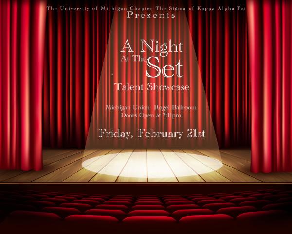35th Annual A Night At The Set Talent Showcase, Friday, February 21st, doors open at 7:11 PM