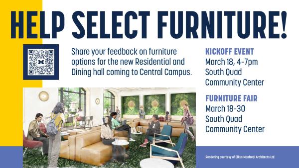 Flyer for Kickoff Event March 18, 4-7pm South Quad Community Center