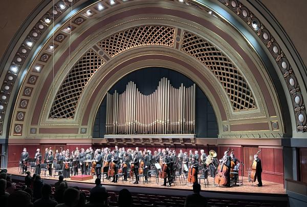 Life Sciences Orchestra on stage