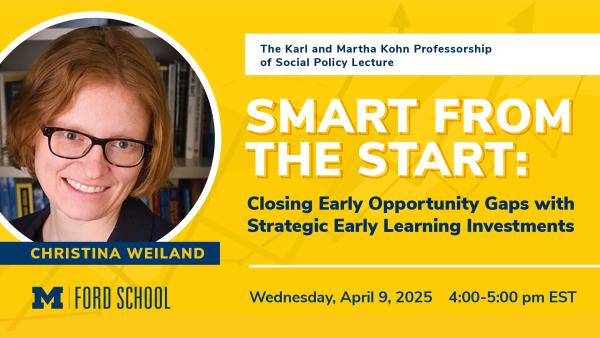 Karl and Martha Kohn Professor of Social Policy Inaugural Lecture