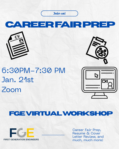 Blue and White Flyer with pictures of CV and Resumes