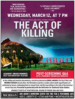 Expired The Act Of Killing A Film By Joshua Oppenheimer Happening Michigan